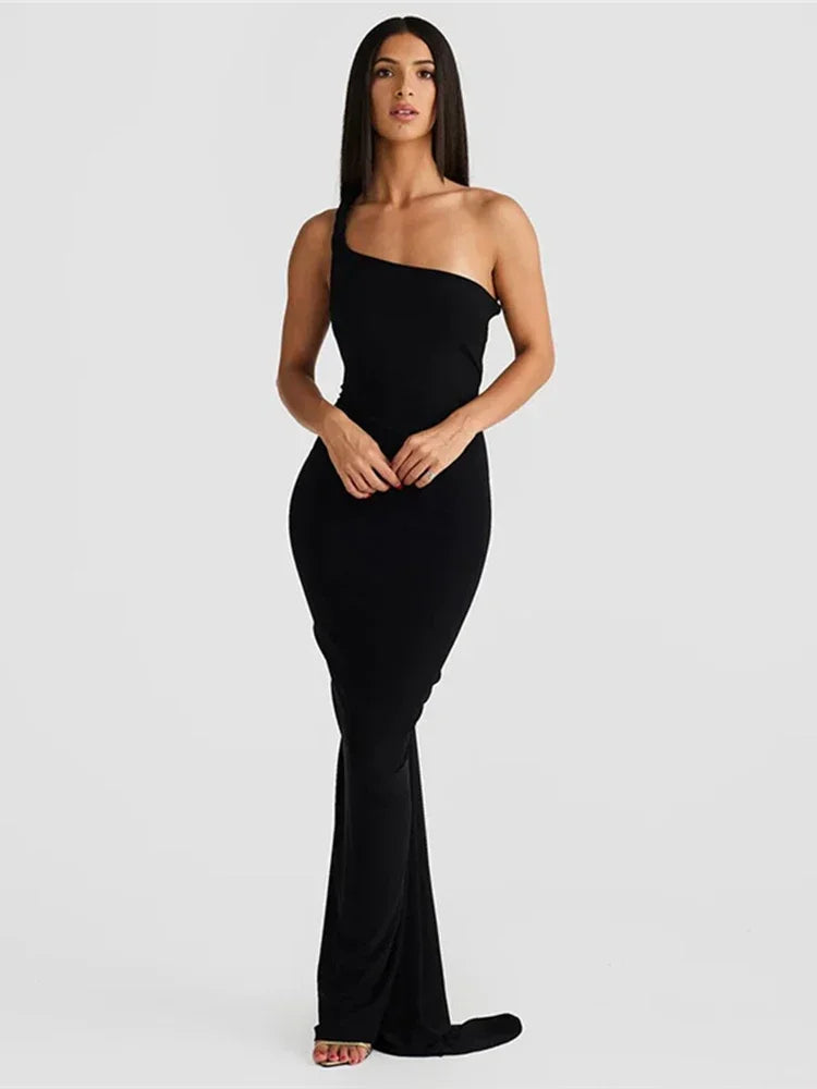BWQ Slim Mermaid Maxi Dress – Halter & Off-Shoulder