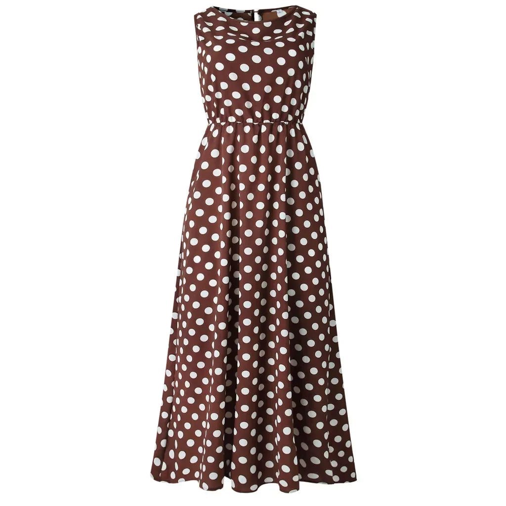 Sexy O-Neck Printed Party Dress – Plus Size Summer