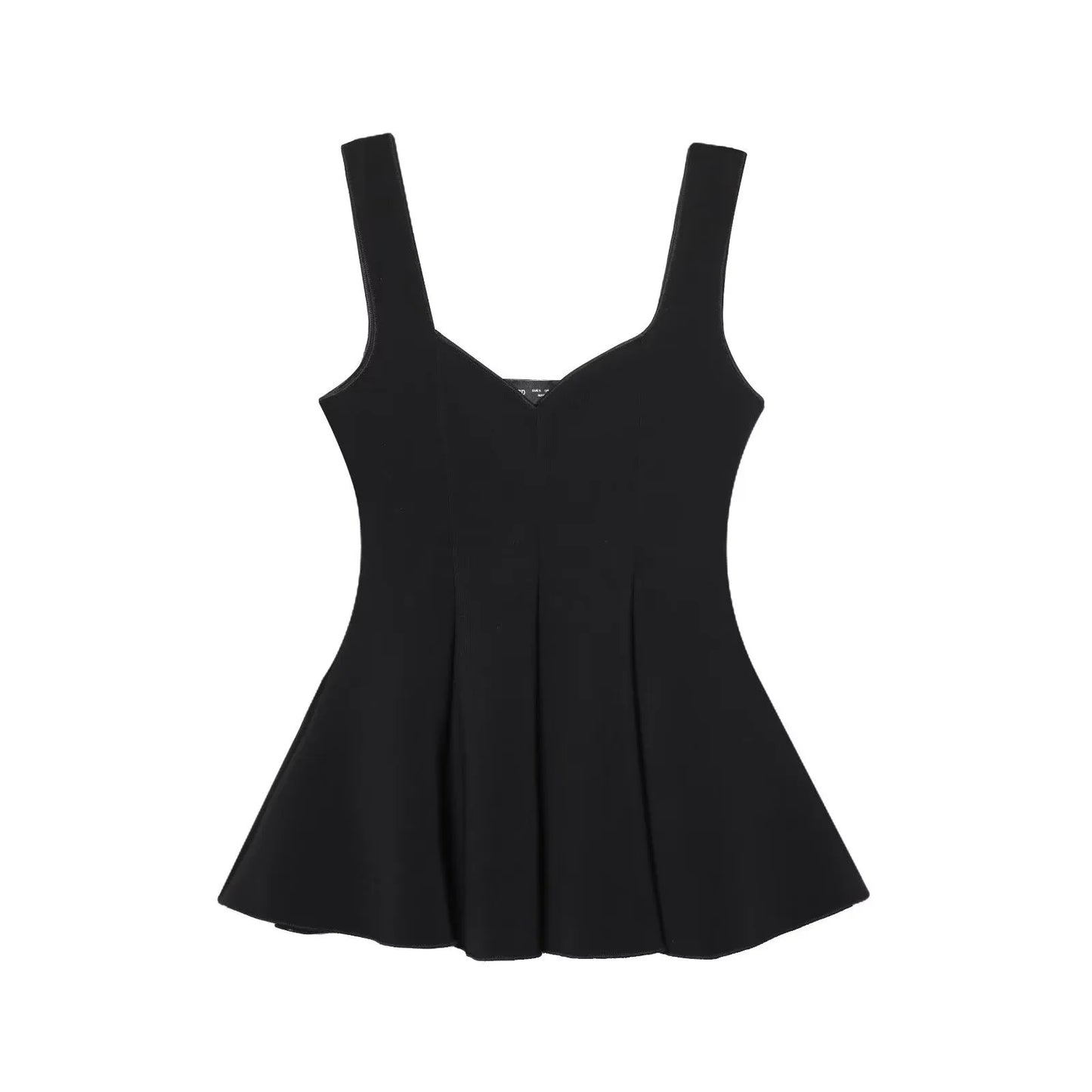 Chic Wide Strap Top & High-Waist Pants – Women’s Set
