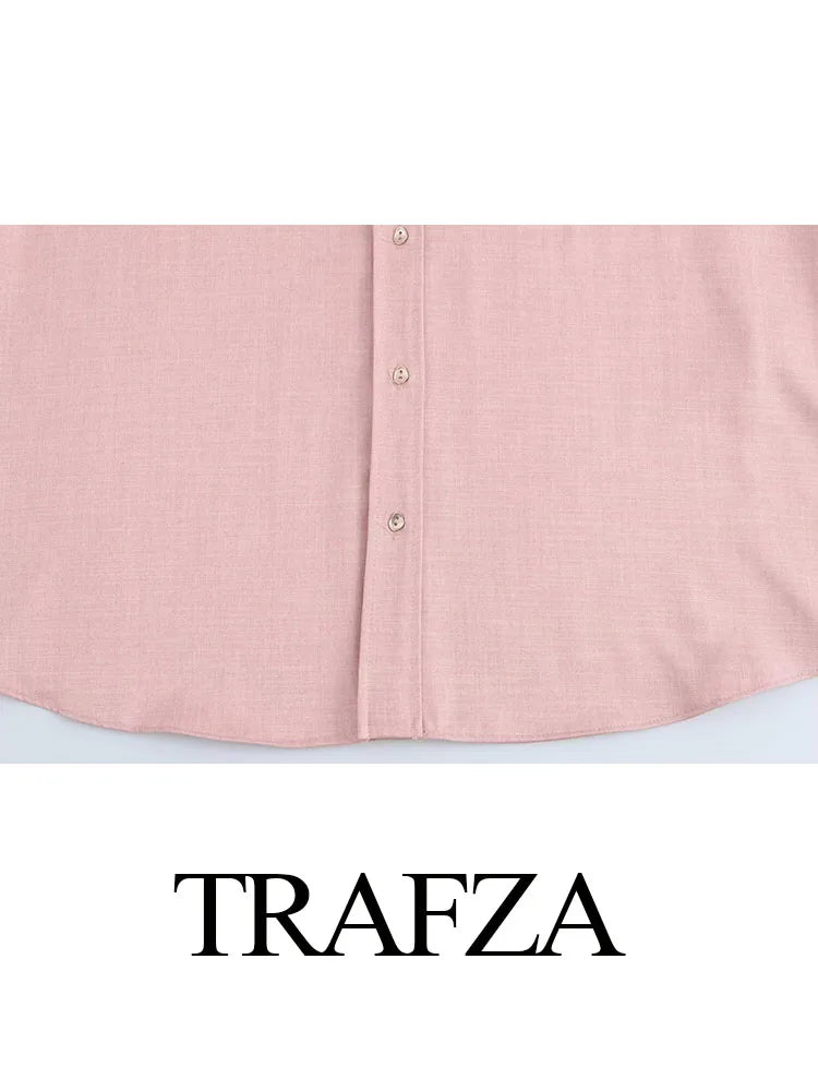 Spring Two-Piece Fashion Set – Collar Shirt & Pants