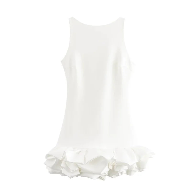 Voluminous White Party Dress