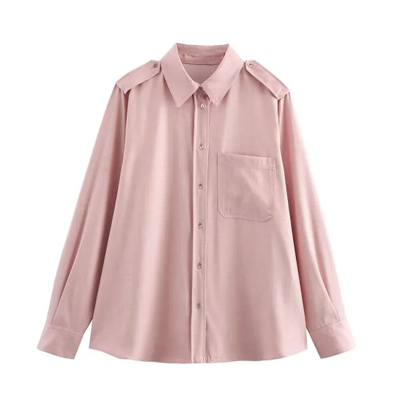 Spring Two-Piece Fashion Set – Collar Shirt & Pants