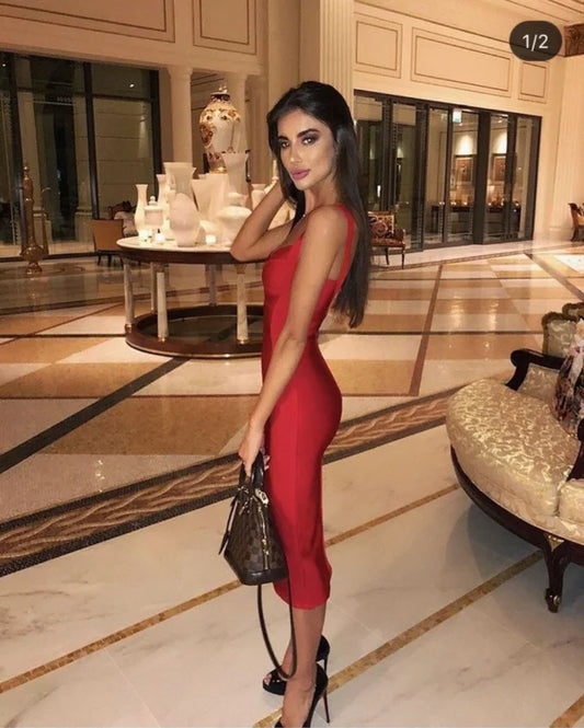 High-Quality Rayon Bodycon Dress – Night Club Party