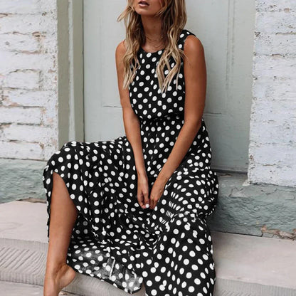 Sexy O-Neck Printed Party Dress – Plus Size Summer