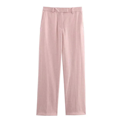 Spring Two-Piece Fashion Set – Collar Shirt & Pants