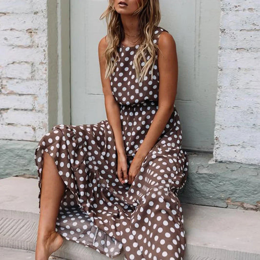Sexy O-Neck Printed Party Dress – Plus Size Summer