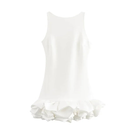 Voluminous White Party Dress