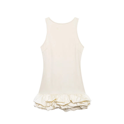 Voluminous White Party Dress