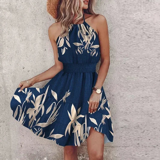 Floral Halter Mini Dress – Summer 2025